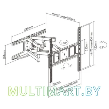Кронштейн MAUNFELD MTM-3270FMD картинка 6